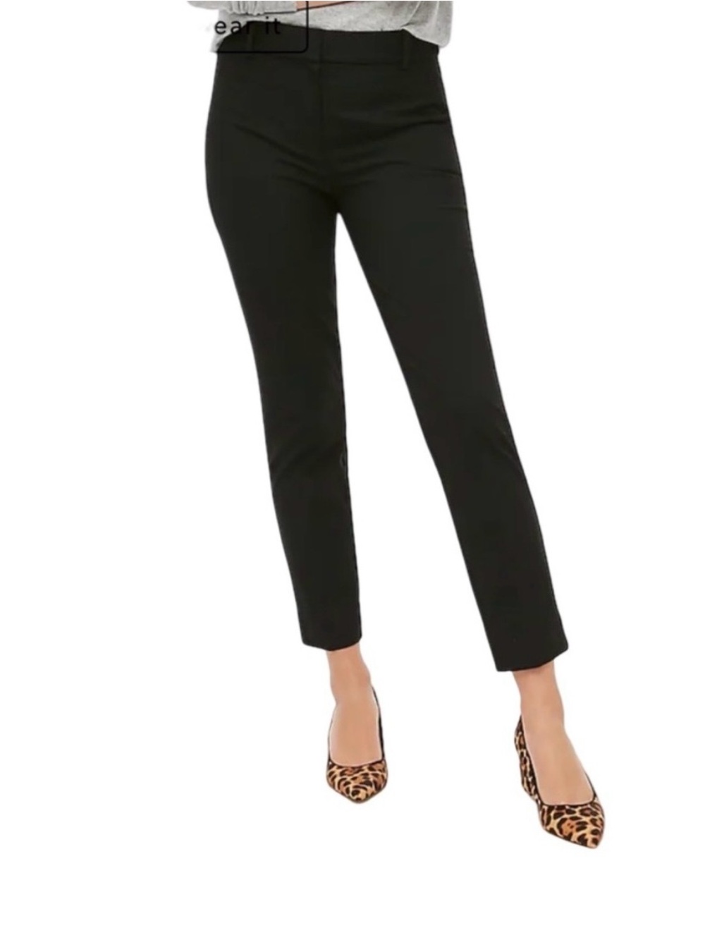 J. Crew Ruby Black Ankle Tailored Pants - Cropped Slim Fit